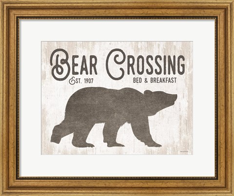 Framed Bear Crossing Print