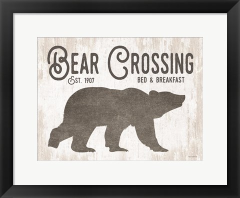 Framed Bear Crossing Print