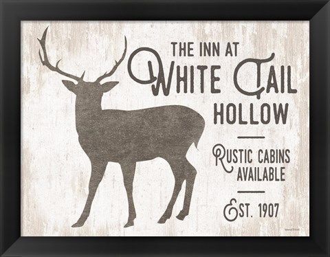 Framed White Tail Hollow Print