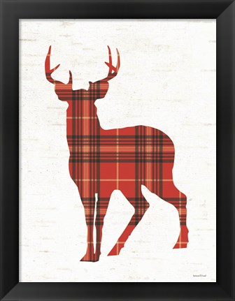 Framed Plaid Deer Print