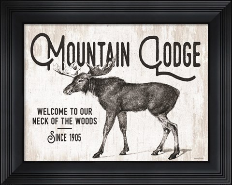 Framed Mountain Lodge Print