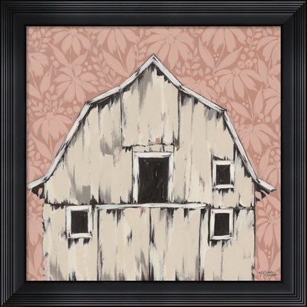 Framed Blush Barnyard Print