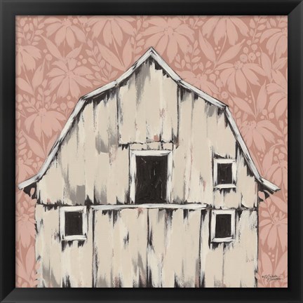 Framed Blush Barnyard Print