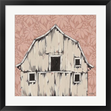 Framed Blush Barnyard Print