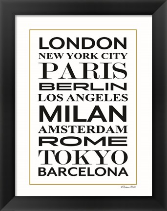 Framed Fashion Cities Print