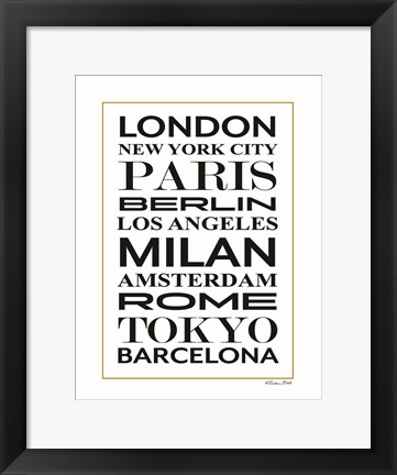 Framed Fashion Cities Print