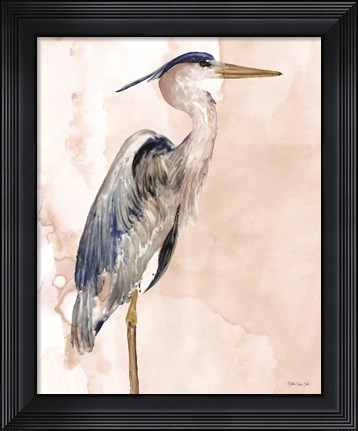 Framed Heron 1 Print