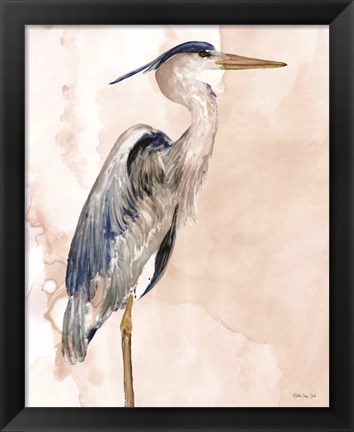 Framed Heron 1 Print