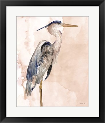 Framed Heron 1 Print