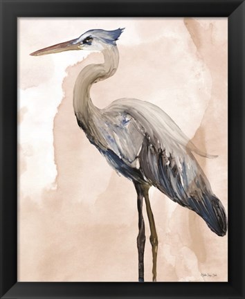 Framed Heron 2 Print