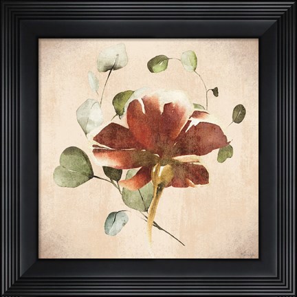Framed Vintage Floral Embrace Print