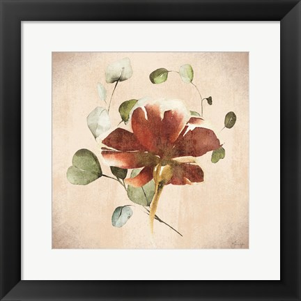 Framed Vintage Floral Embrace Print