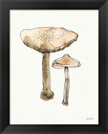 Framed Fresh Farmhouse Mushrooms II Print