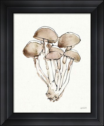Framed Fresh Farmhouse Mushrooms I Print