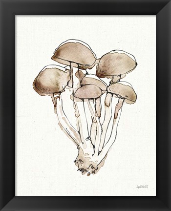 Framed Fresh Farmhouse Mushrooms I Print