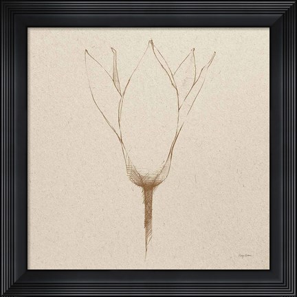 Framed Modern Vintage Floral V Print