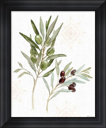 Framed Mediterranean Motif VIII Print