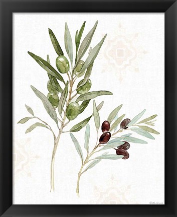 Framed Mediterranean Motif VIII Print