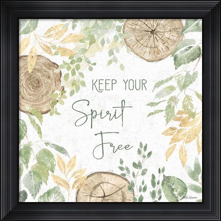 Framed Natures Leaves V Sage Print