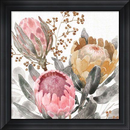 Framed Petal Passion IX Soft Boho Print