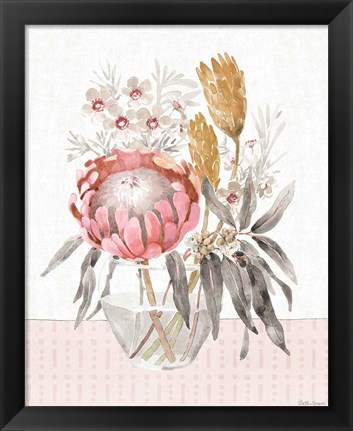 Framed Petal Passion V Soft Boho Print