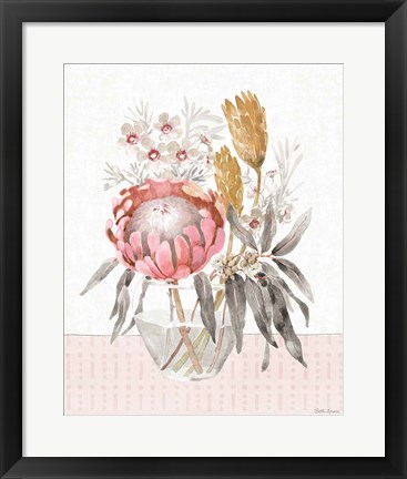 Framed Petal Passion V Soft Boho Print