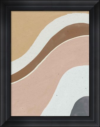 Framed Flowing II Neutral Print