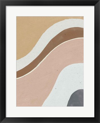 Framed Flowing II Neutral Print