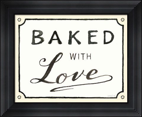 Framed Baked with Love Print