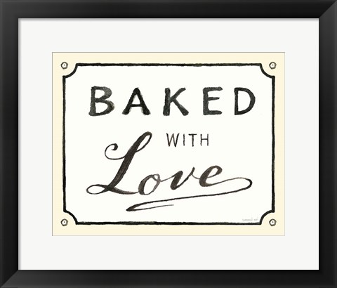 Framed Baked with Love Print