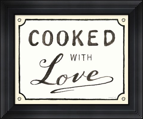 Framed Cooked with Love Print