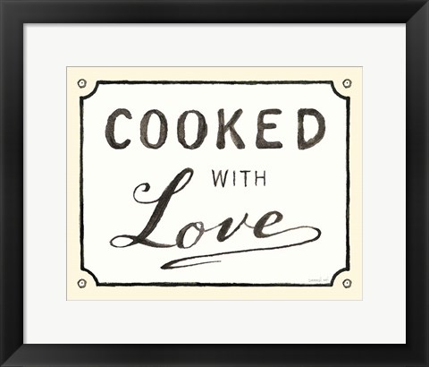 Framed Cooked with Love Print