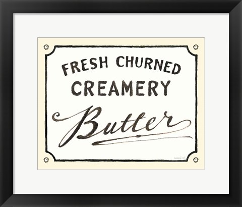 Framed Creamery Butter Print