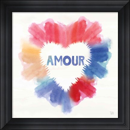 Framed Rainbow Love II Amour Print