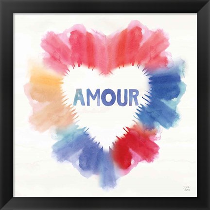 Framed Rainbow Love II Amour Print