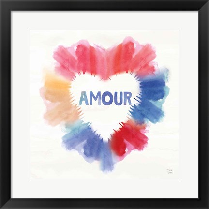 Framed Rainbow Love II Amour Print