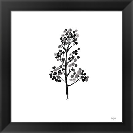 Framed Botticelli Plant IV Black Print