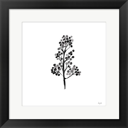 Framed Botticelli Plant IV Black Print