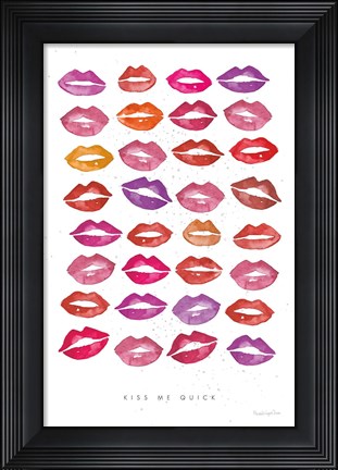 Framed Kiss Me Quick Print