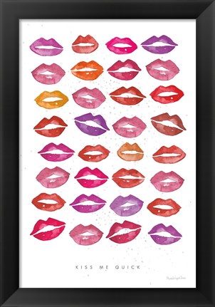 Framed Kiss Me Quick Print