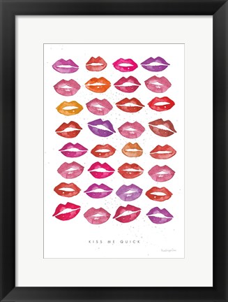 Framed Kiss Me Quick Print