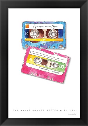 Framed Mixtape Love Print