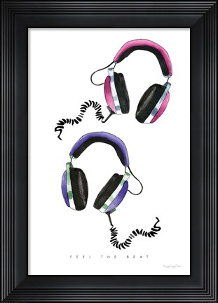 Framed Headphones Love Print