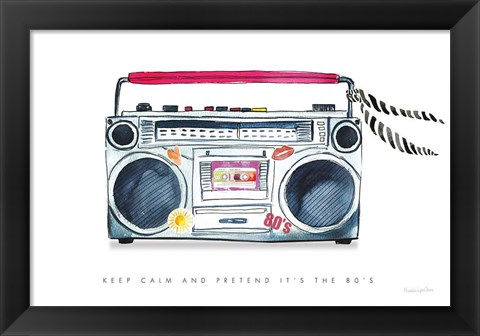 Framed Boombox Love Print