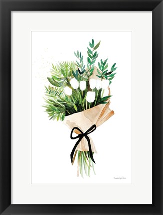 Framed White Tulips Print