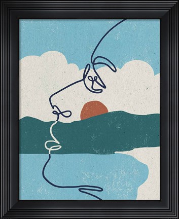 Framed Mykonos I Print