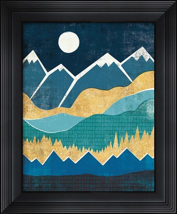 Framed Big Sky and Mountains Print