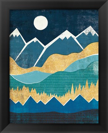 Framed Big Sky and Mountains Print