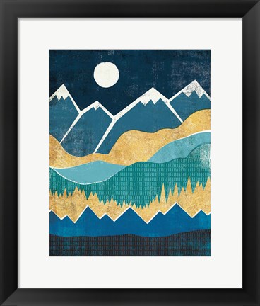 Framed Big Sky and Mountains Print