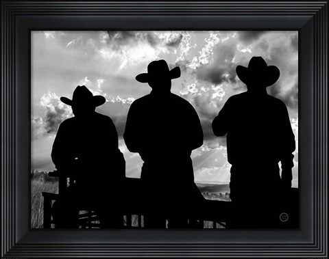 Framed Three Cowboys Print